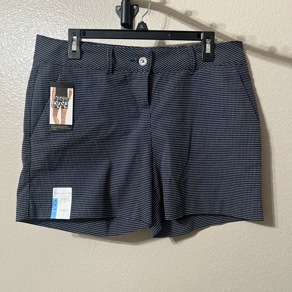 The Limited Navy Blue and White polka dot Women's Shorts NWT- SZ-10
